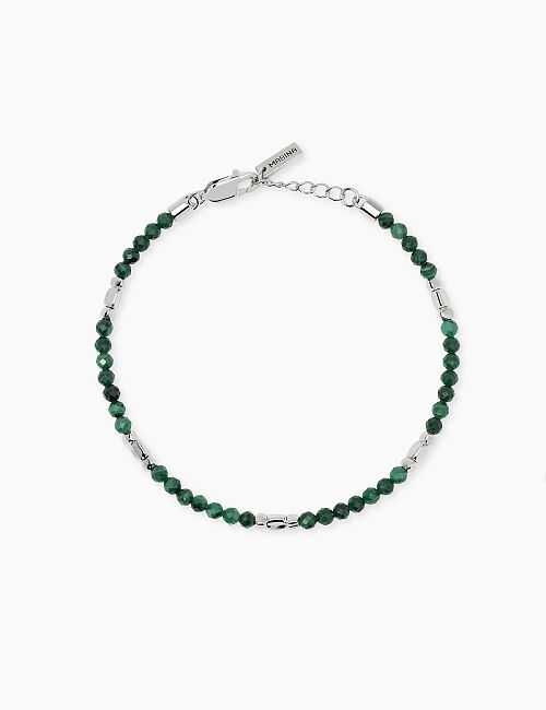 Βραχιόλι από Ασήμι 925 malachite συνθετικό